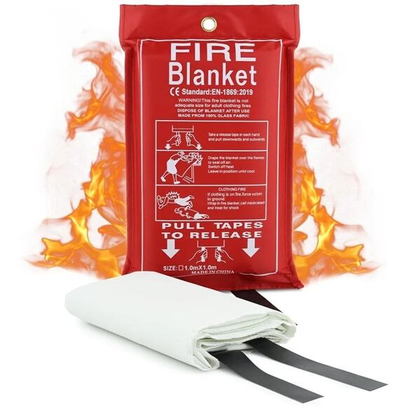 Fire Suppression Blanket For Home Kitchen Office Car Caravan Emergency Safety - Picture 1 of 7